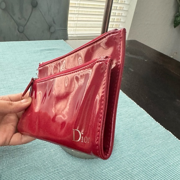 Dior Beauty Red Patent Leather Cosmetic Pouch - Picture 4 of 8